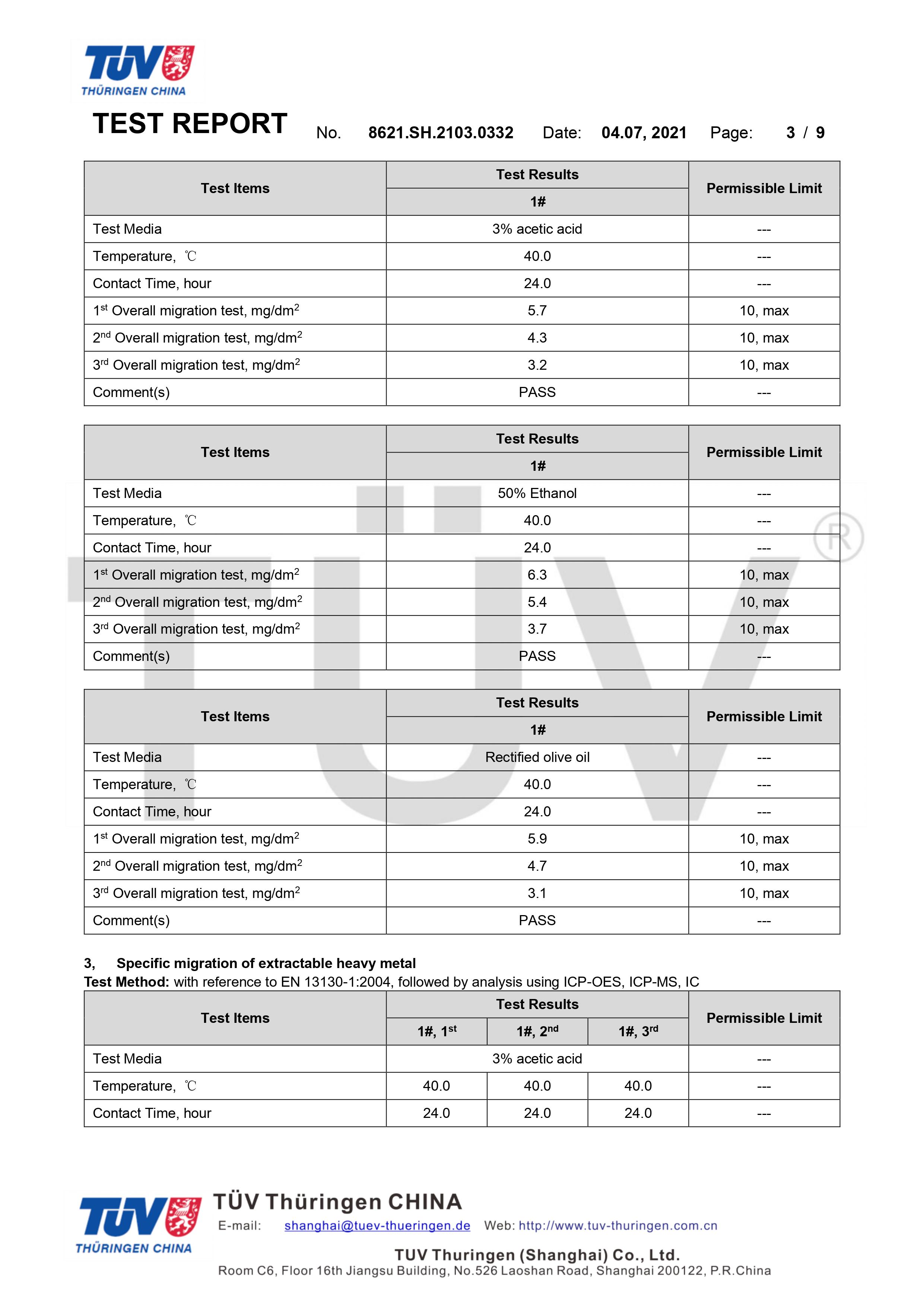 德國萊茵TUV環保袋食品接觸檢測(圖3)