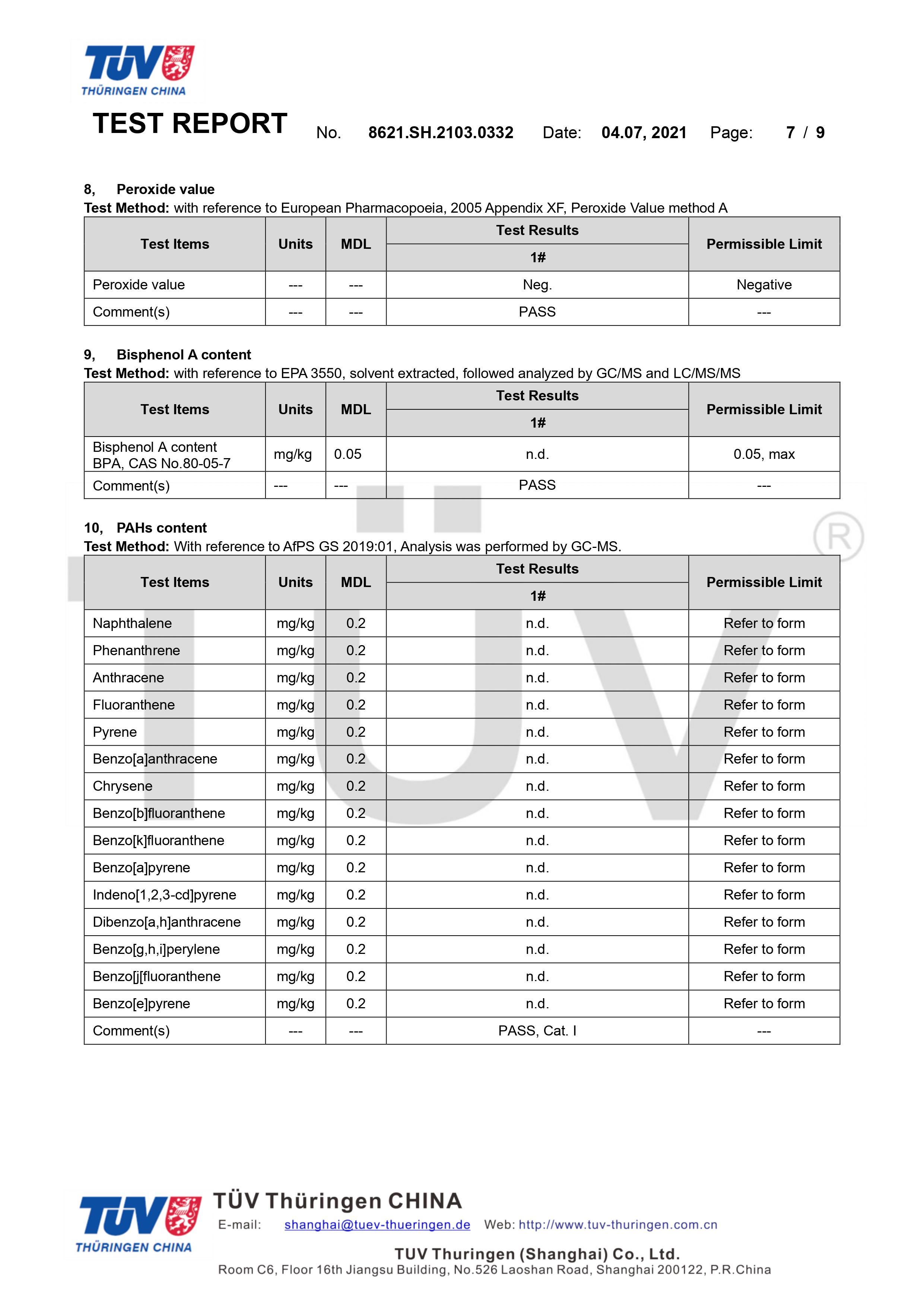 德國萊茵TUV環保袋食品接觸檢測(圖7)